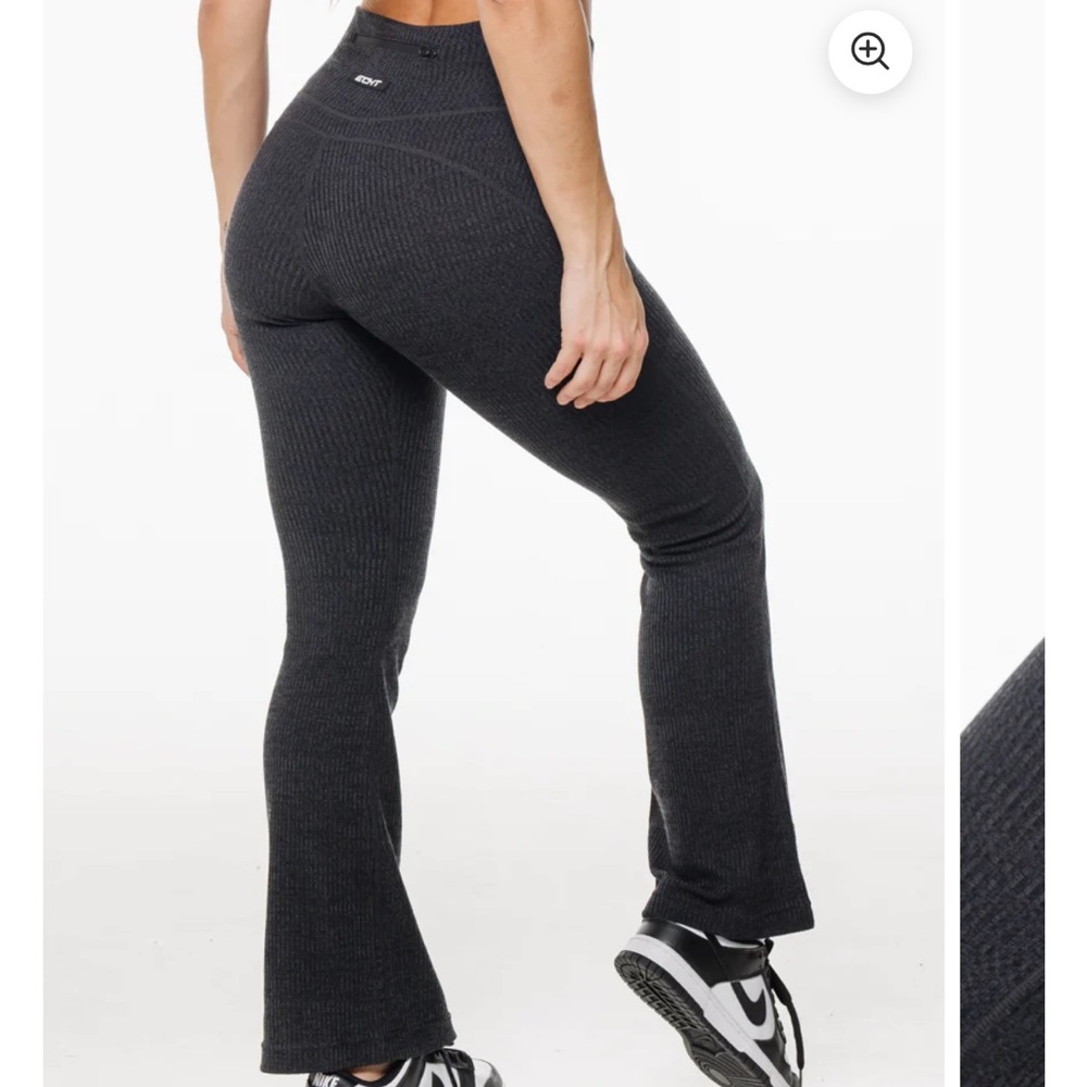ECHT COMFORT FLARE PANTS BLACK MARL SZ S FITS LIKE XS NWT